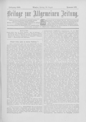 Allgemeine Zeitung Freitag 29. August 1902