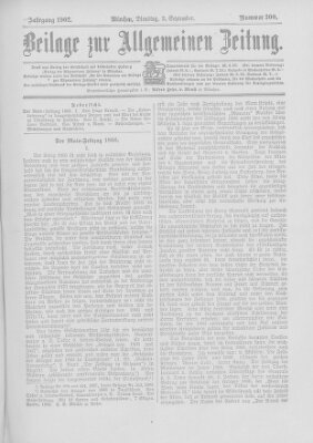 Allgemeine Zeitung Dienstag 2. September 1902