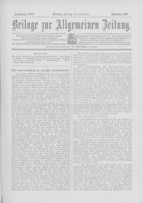 Allgemeine Zeitung Freitag 12. September 1902