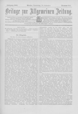 Allgemeine Zeitung Donnerstag 18. September 1902