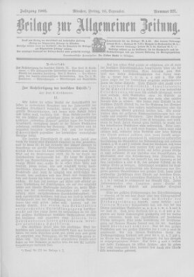 Allgemeine Zeitung Freitag 26. September 1902