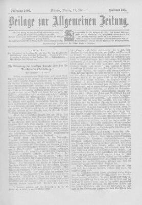 Allgemeine Zeitung Montag 13. Oktober 1902