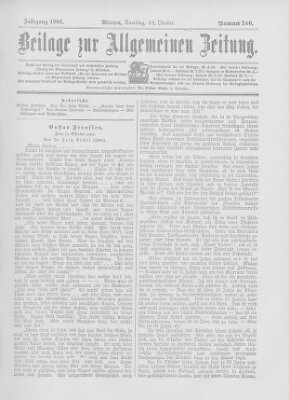 Allgemeine Zeitung Samstag 18. Oktober 1902