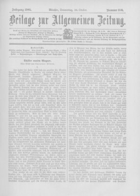 Allgemeine Zeitung Donnerstag 30. Oktober 1902