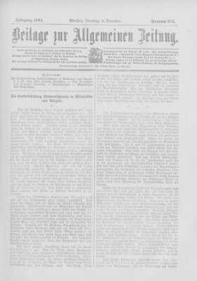 Allgemeine Zeitung Dienstag 4. November 1902