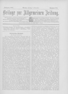 Allgemeine Zeitung Freitag 7. November 1902