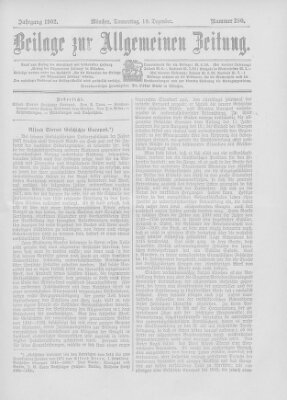 Allgemeine Zeitung Donnerstag 18. Dezember 1902