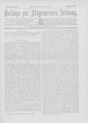 Allgemeine Zeitung Freitag 19. Dezember 1902