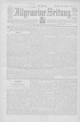 Allgemeine Zeitung Donnerstag 1. Januar 1903