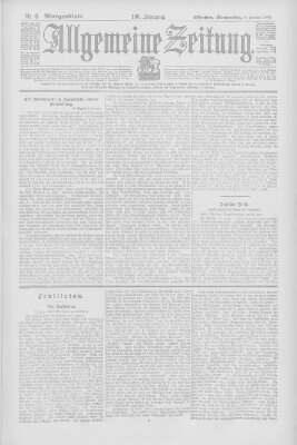 Allgemeine Zeitung Donnerstag 8. Januar 1903