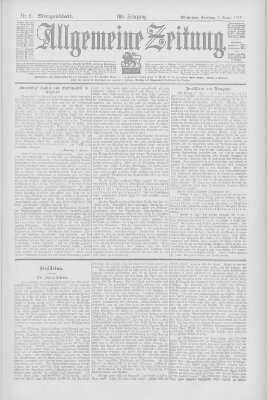 Allgemeine Zeitung Freitag 9. Januar 1903