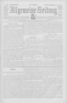 Allgemeine Zeitung Samstag 10. Januar 1903