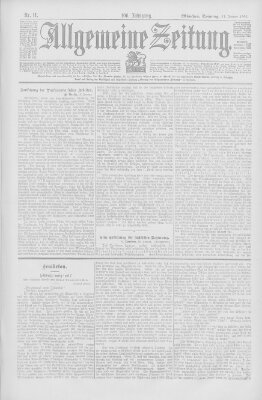 Allgemeine Zeitung Sonntag 11. Januar 1903