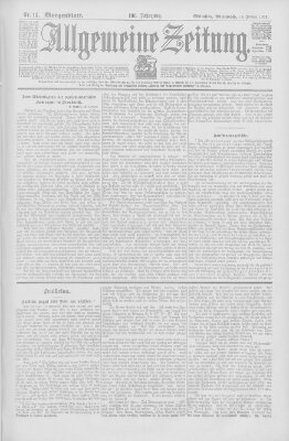 Allgemeine Zeitung Mittwoch 14. Januar 1903