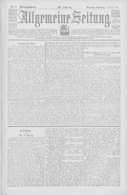 Allgemeine Zeitung Samstag 17. Januar 1903