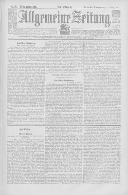 Allgemeine Zeitung Donnerstag 22. Januar 1903