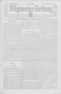 Allgemeine Zeitung Freitag 23. Januar 1903