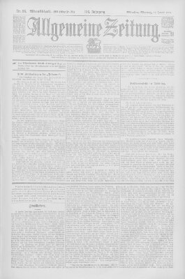 Allgemeine Zeitung Montag 26. Januar 1903