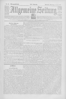 Allgemeine Zeitung Samstag 31. Januar 1903