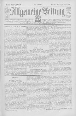 Allgemeine Zeitung Dienstag 10. Februar 1903