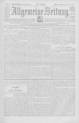 Allgemeine Zeitung Montag 16. Februar 1903