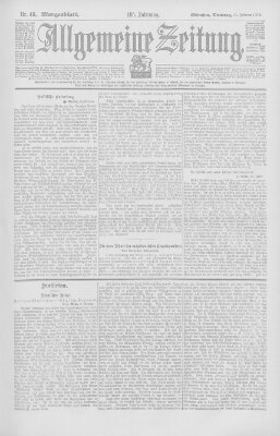 Allgemeine Zeitung Dienstag 17. Februar 1903