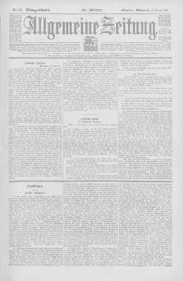 Allgemeine Zeitung Mittwoch 18. Februar 1903