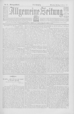 Allgemeine Zeitung Freitag 20. Februar 1903