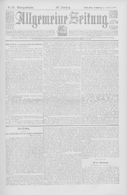 Allgemeine Zeitung Samstag 21. Februar 1903