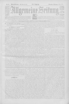 Allgemeine Zeitung Montag 2. März 1903