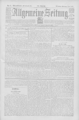 Allgemeine Zeitung Montag 9. März 1903