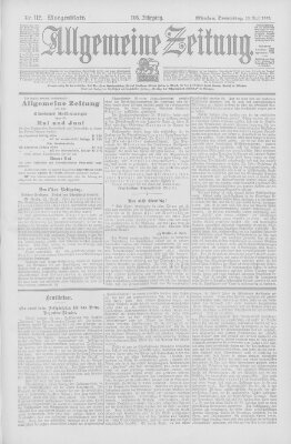 Allgemeine Zeitung Donnerstag 23. April 1903