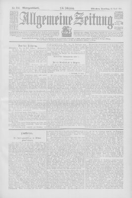 Allgemeine Zeitung Samstag 25. April 1903