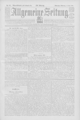 Allgemeine Zeitung Montag 27. April 1903