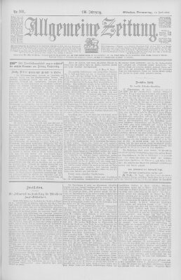 Allgemeine Zeitung Donnerstag 11. Juni 1903