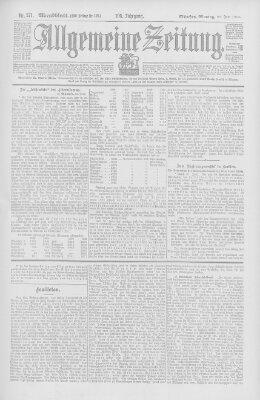 Allgemeine Zeitung Montag 22. Juni 1903