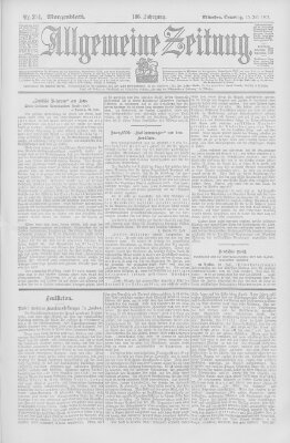 Allgemeine Zeitung Samstag 25. Juli 1903