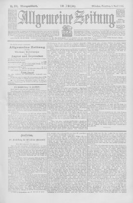 Allgemeine Zeitung Samstag 1. August 1903