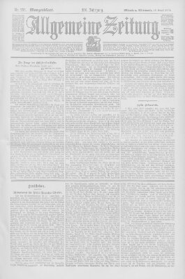 Allgemeine Zeitung Mittwoch 26. August 1903