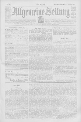 Allgemeine Zeitung Sonntag 13. September 1903