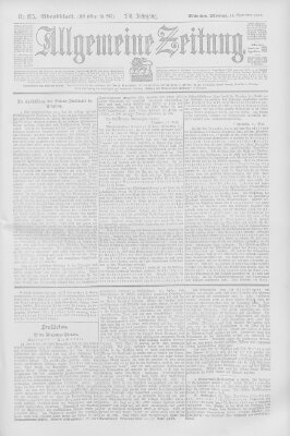 Allgemeine Zeitung Montag 14. September 1903