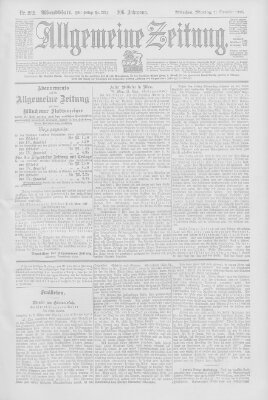 Allgemeine Zeitung Montag 21. September 1903