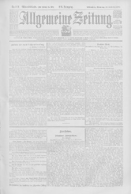 Allgemeine Zeitung Montag 28. September 1903