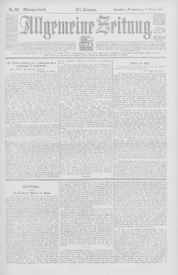 Allgemeine Zeitung Donnerstag 22. Oktober 1903