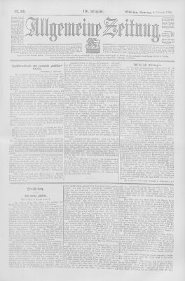 Allgemeine Zeitung Sonntag 8. November 1903