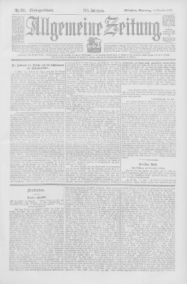 Allgemeine Zeitung Samstag 14. November 1903