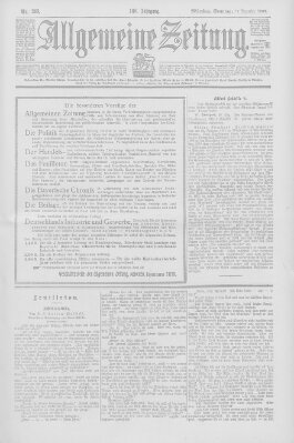 Allgemeine Zeitung Sonntag 27. Dezember 1903