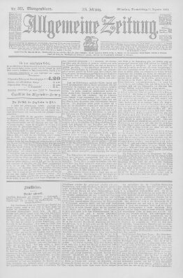 Allgemeine Zeitung Donnerstag 31. Dezember 1903