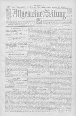 Allgemeine Zeitung Sonntag 3. Januar 1904