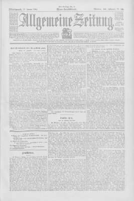 Allgemeine Zeitung Mittwoch 13. Januar 1904